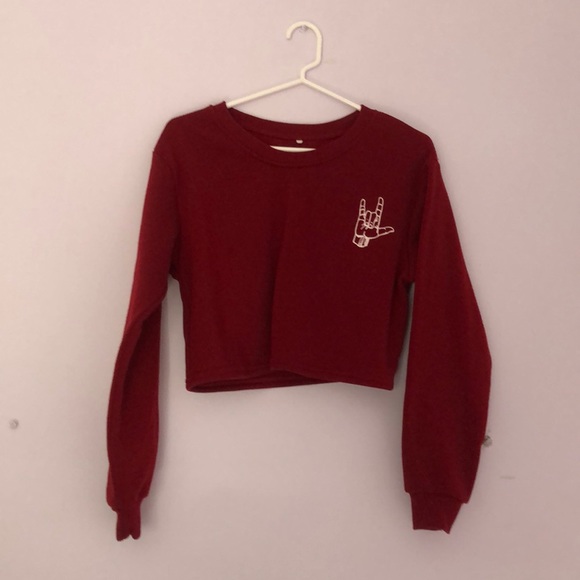 CROPPED CREWNECK SWEATSHIRT - Picture 4 of 5